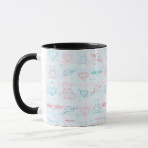 baby pattern with teddy bear mug