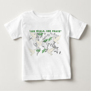 Baby Peace Dove World Map Tee