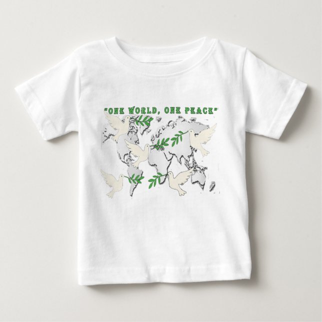 Baby Peace Dove World Map Tee (Front)