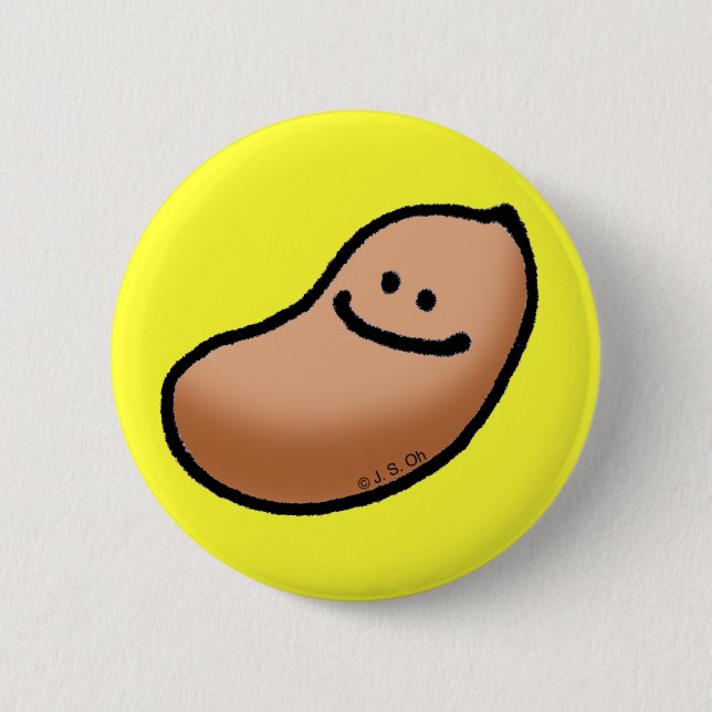 Baby peanut 6 cm round badge (Front)