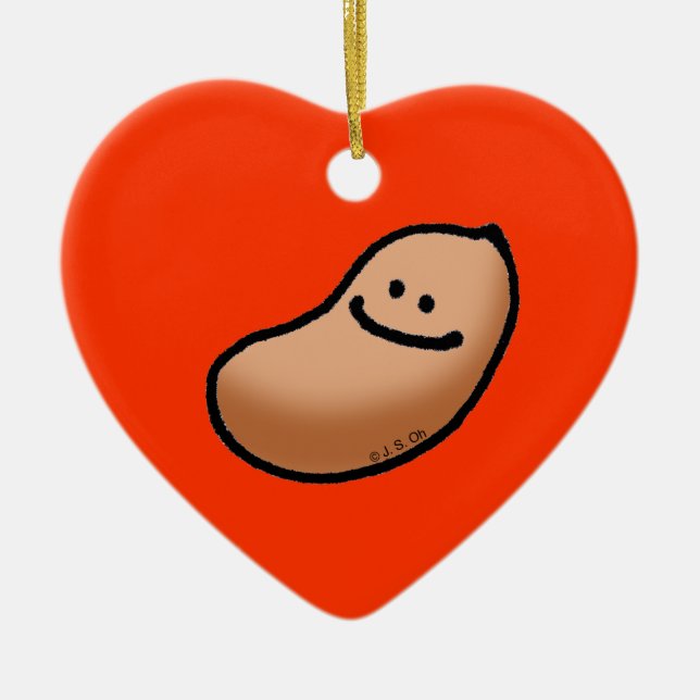 Baby peanut ceramic tree decoration (Front)