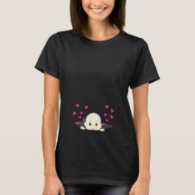 Baby Peeking with Hearts Maternity Shirt