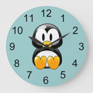 Baby Penguin Animal Wall Clock