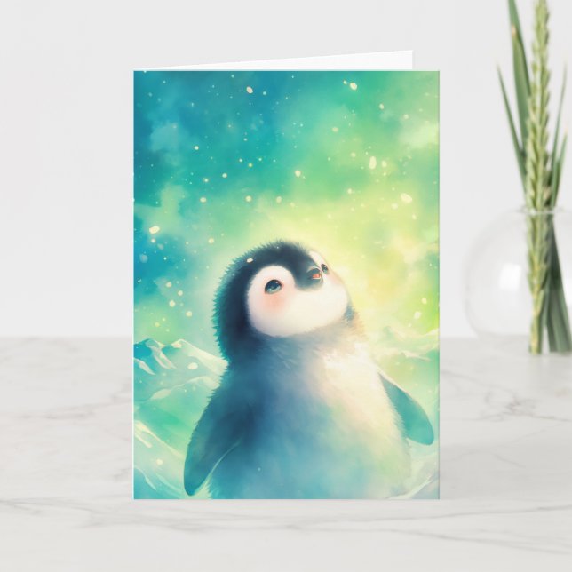 Baby Penguin Awe Card (Front)