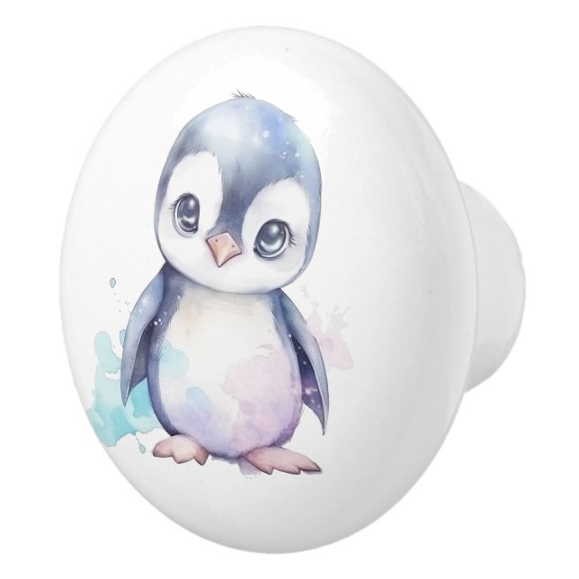 Baby Penguin Ceramic Knob (Right)