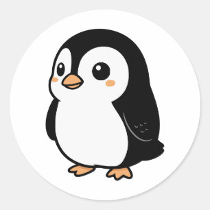Baby Penguin Classic Round Sticker