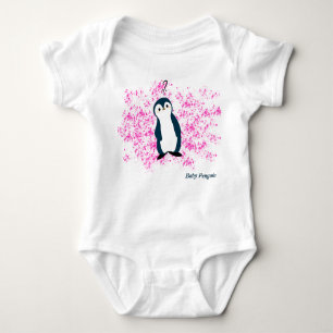 Baby Penguin Confused Baby Bodysuit