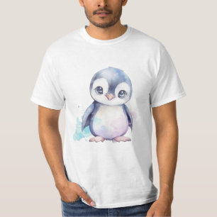 Baby Penguin Men's Basic White T-shirt