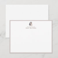 Baby Penguin Nursery Flat Note Card
