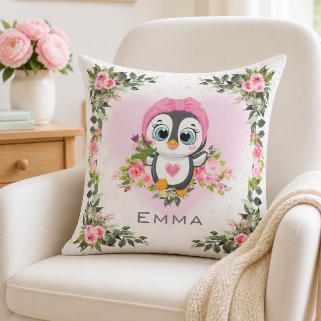 Baby Penguin | Personalised Cushion (Creator Uploaded)