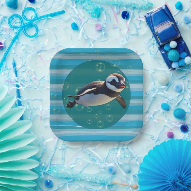 Baby Penguin Platter Paper Plate (Party)