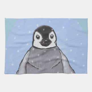 Baby penguin. tea towel
