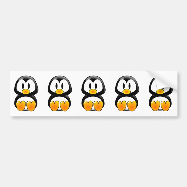 baby penguin tux bumper sticker (Front)