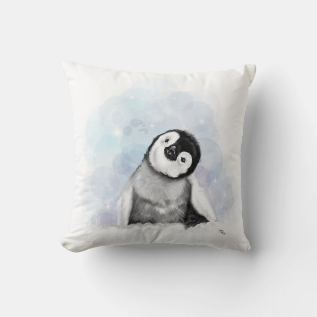 Baby Penguins Pillow (Front)