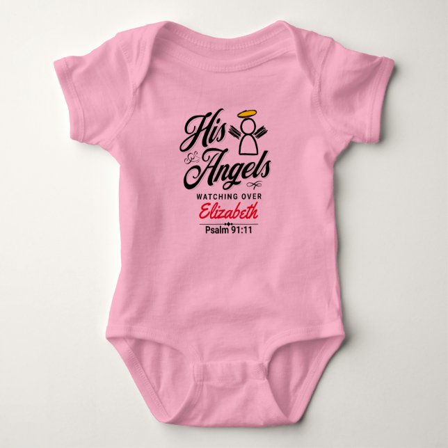 Baby Personalised Scripture Promise Outfit Bodysuit (Front)
