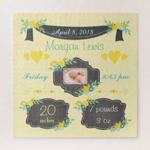 Baby Photo Announcement Jigsaw Puzzle