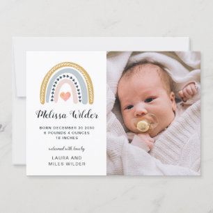 Baby Photo Birth Announcement