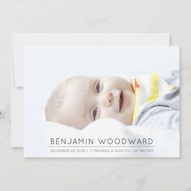 Baby Photo Birth Announcement (Front)