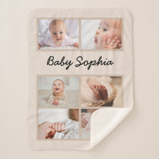 Baby Photo Blanket DIY Personalise w/ your photos