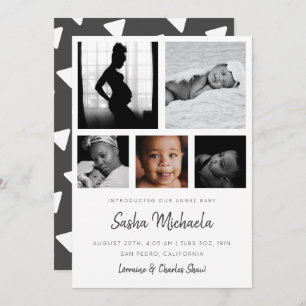 Baby Photo Collage Birth Announcement