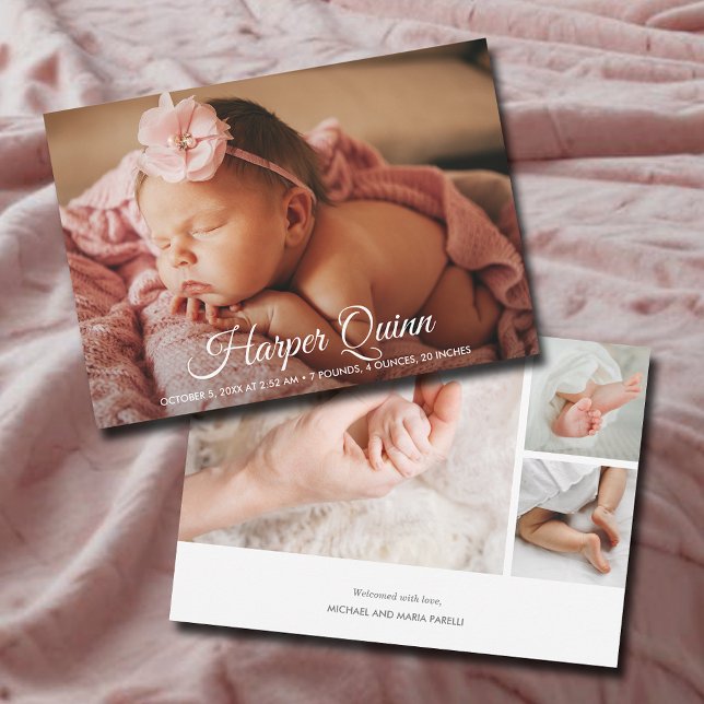 Baby Photo Collage Birth Announcements (Baby Photo Collage Birth Announcements)