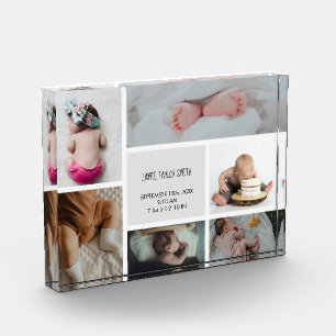 Baby Photo Collage Keepsake Name Birth Date