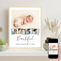 Baby Photo Collage Zigzag Picture Strip Custom