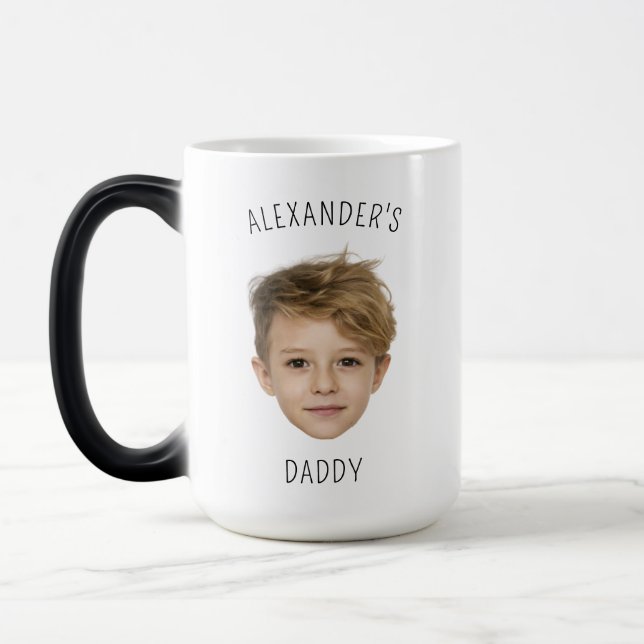 baby photo create your gifts For Dad Mummy Grandpa Magic Mug (Left)