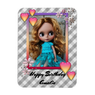Baby photo dolls, dolls, personalised, hobby magnet