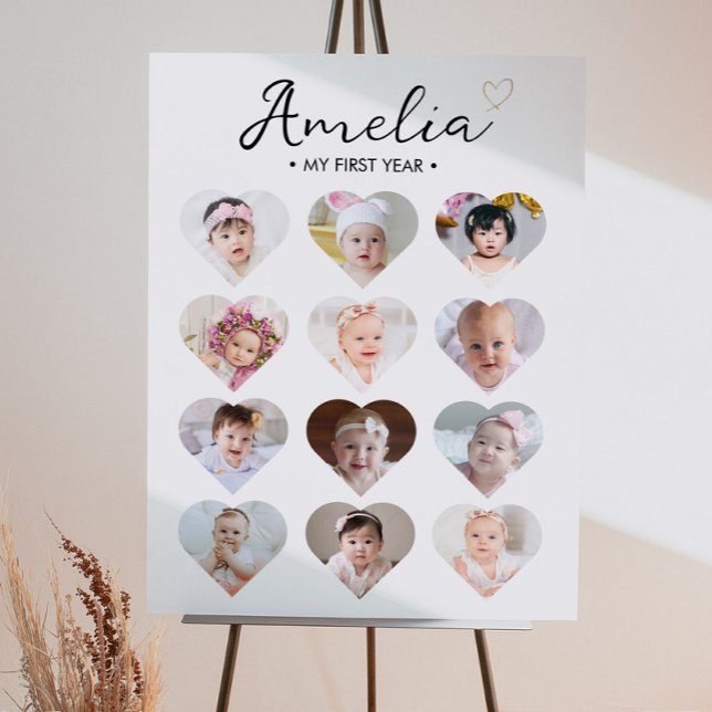 Baby Photo First Year Milestone Sign (Creator Uploaded)