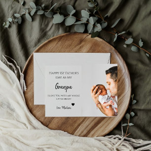 Baby Photo Happy first father's day i love you Card