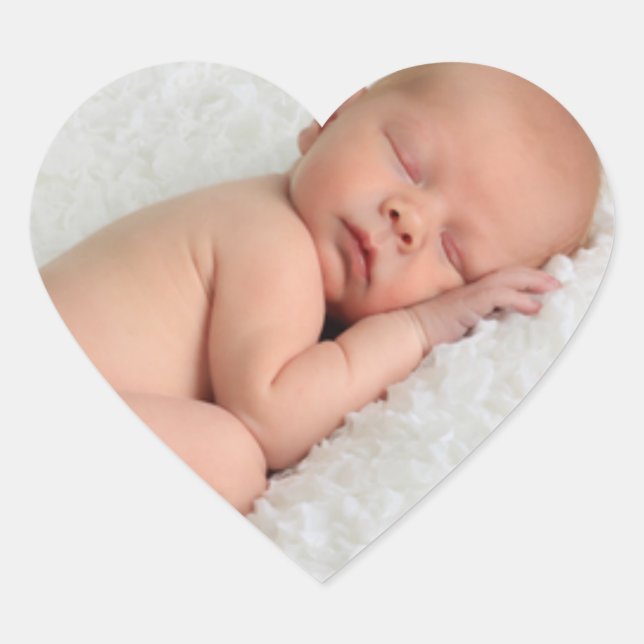 Baby Photo Heart Sticker (Front)