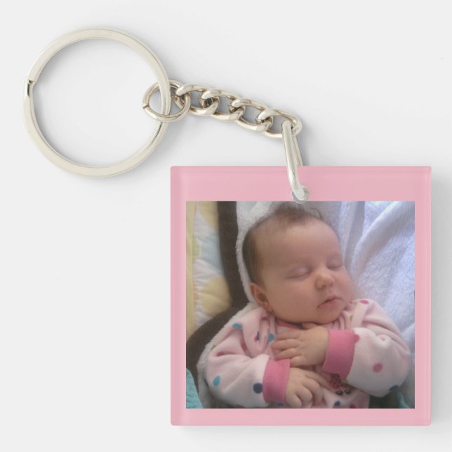 Baby Photo Keychain Gift for Mum or Grandma (Front)
