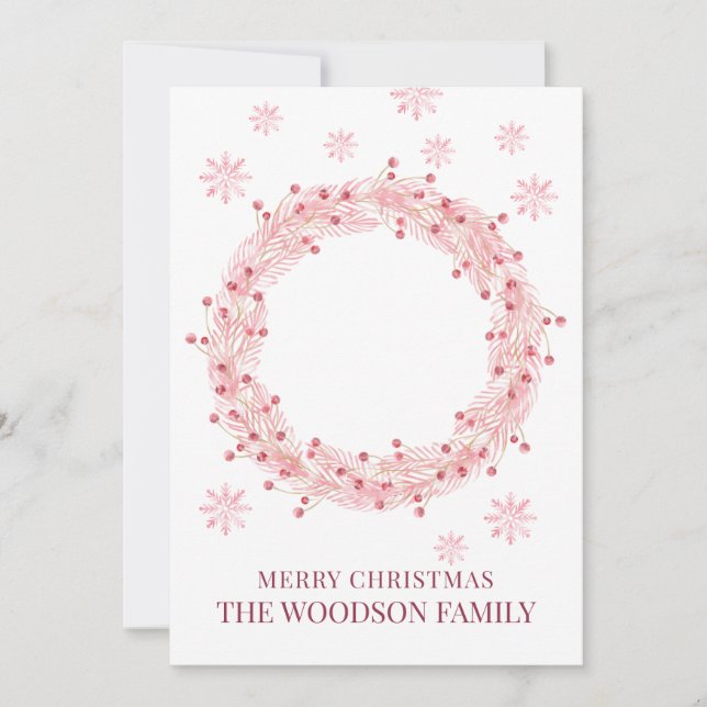 Baby Photo Merry Christmas Greeting Card (Front)