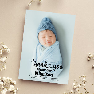 Baby Photo Modern Birth Announcement