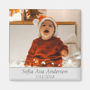 Baby Photo Modern Simple Unique Cute Kids Magnet