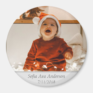 Baby Photo Modern Simple Unique Cute Kids  Magnet