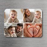 Baby Photo Picture Collage Instagram Square Magnet<br><div class="desc">Bring your baby’s most adorable moments to life with this Baby Photo Collage Instagram Square Magnet. Designed with a trendy, social-inspired layout, this custom magnet fits your favourite baby photos in a clean square grid—just like your favourite Instagram posts. Add a name, birth date, or short caption for a personal...</div>
