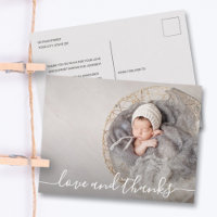 Baby Photo Thank You Birth Announcement
