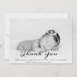 Baby Photo Thank You Script Birth Announcement