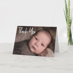 Baby Photo Thank you Script Birth Announcement