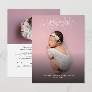 Baby Photos Christmas Holiday Birth Announcement