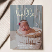 Baby Photos Modern Elegant Calligraphy Birth