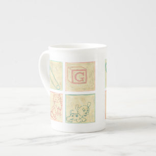 Baby Picture Blocks by Chariklia Zarris Bone China Mug