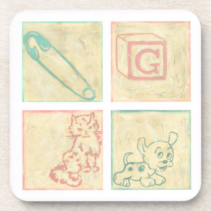 Baby Picture Blocks by Chariklia Zarris Coaster
