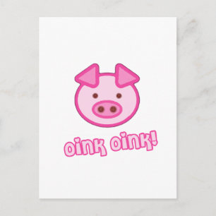Baby Pig Cartoon Postcard