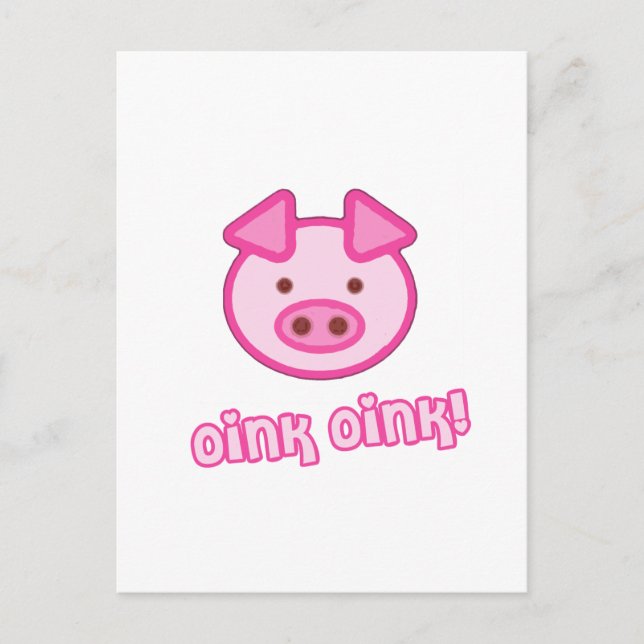 Baby Pig Cartoon Postcard (Front)