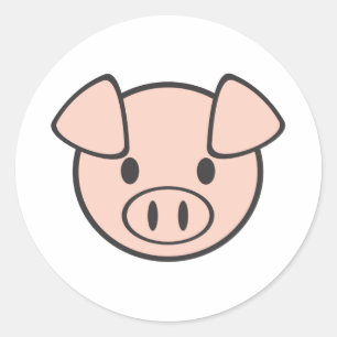 Baby Pig Classic Round Sticker