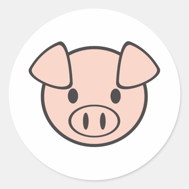 Baby Pig Classic Round Sticker (Front)