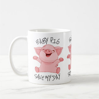 Baby pig coffee mug for pig lovers